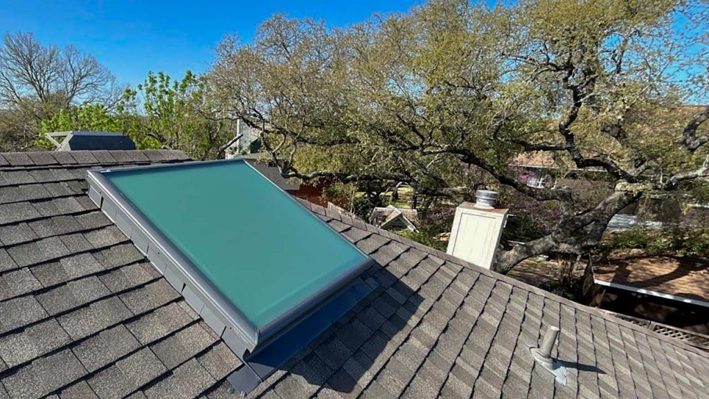 The skylight replacement is complete.