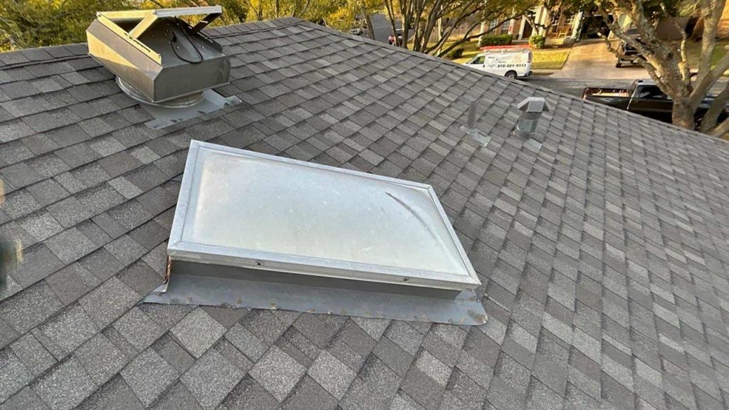 An image of an acrylic dome skylight yo be replaced.